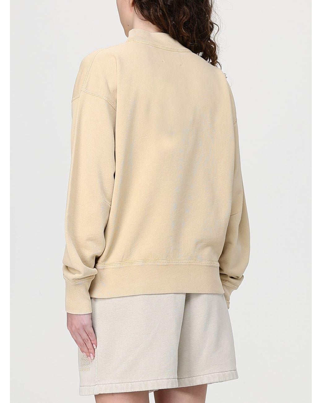 Isabel Marant Natural Moby Cotton Logo Sweatshirt