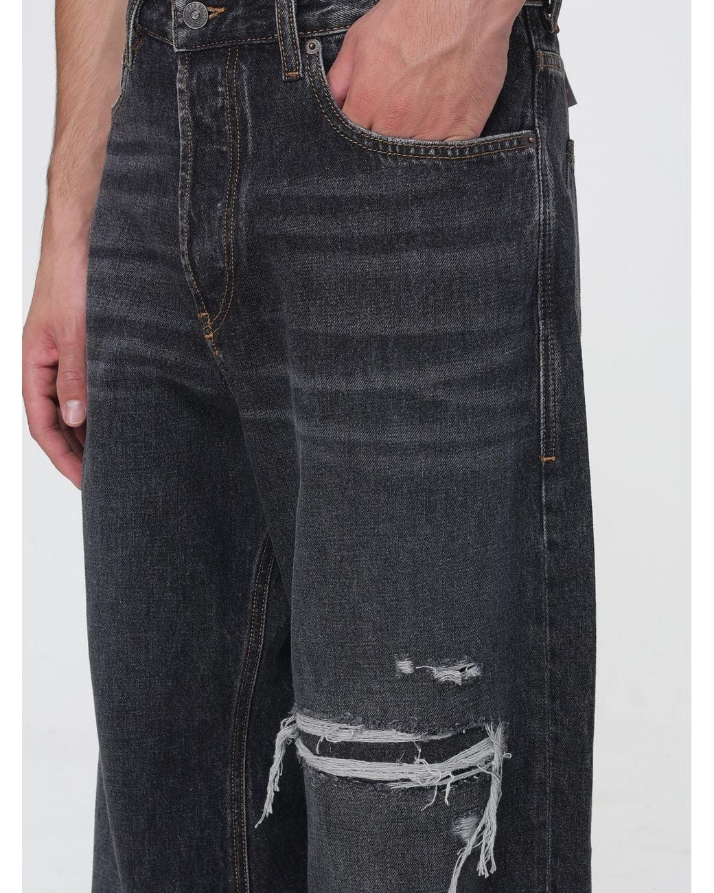 DIESEL Black D-Rise High-Waisted Wide-Leg Jeans for men