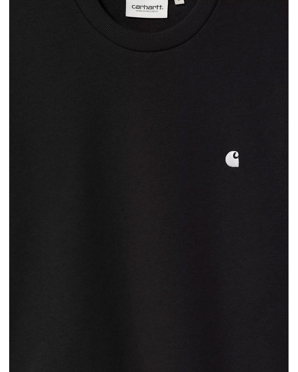 Carhartt Blue Cotton Crewneck Sweatshirt With Embroidered Logo