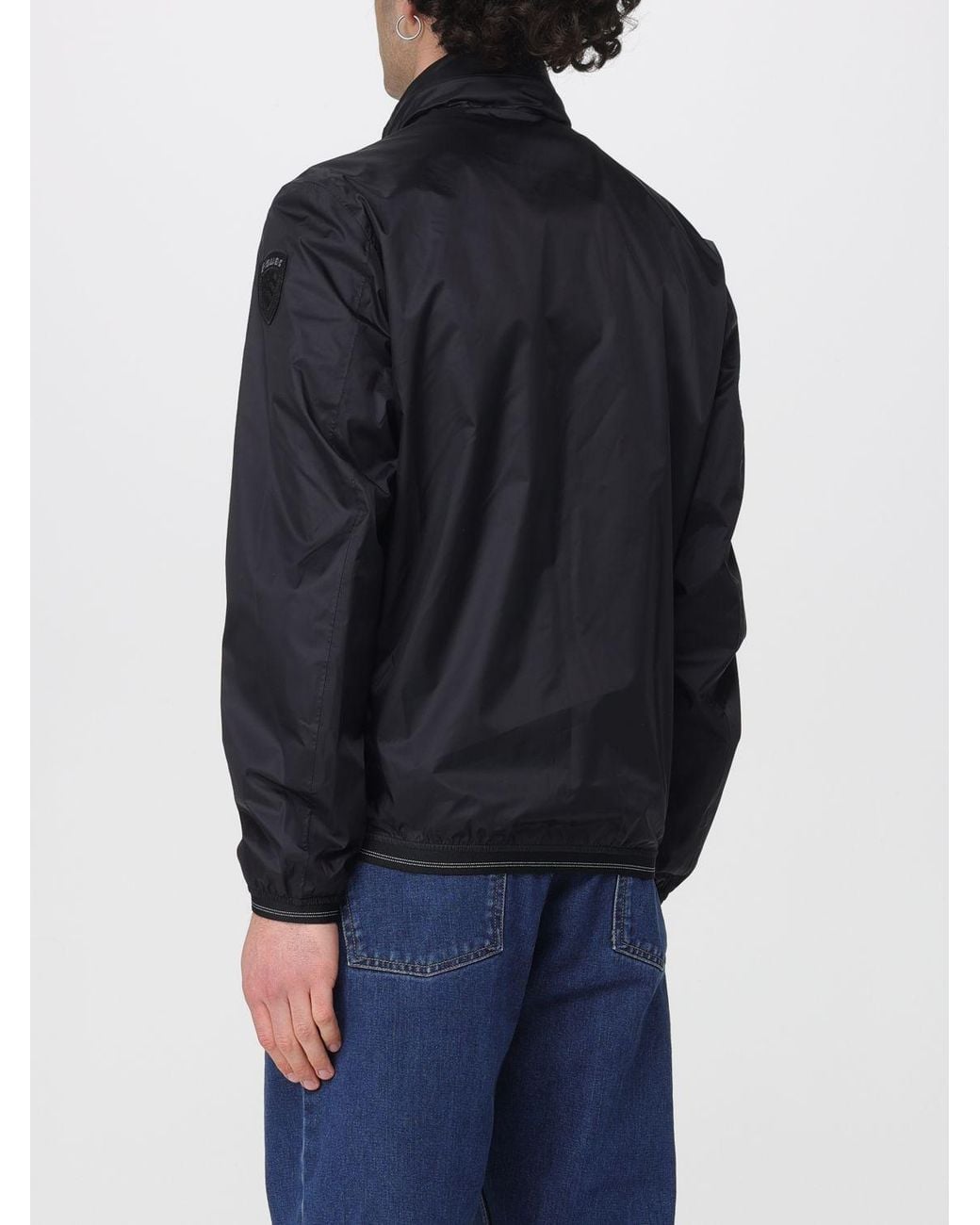 Blauer Blue Polyester Bomber Jacket for men