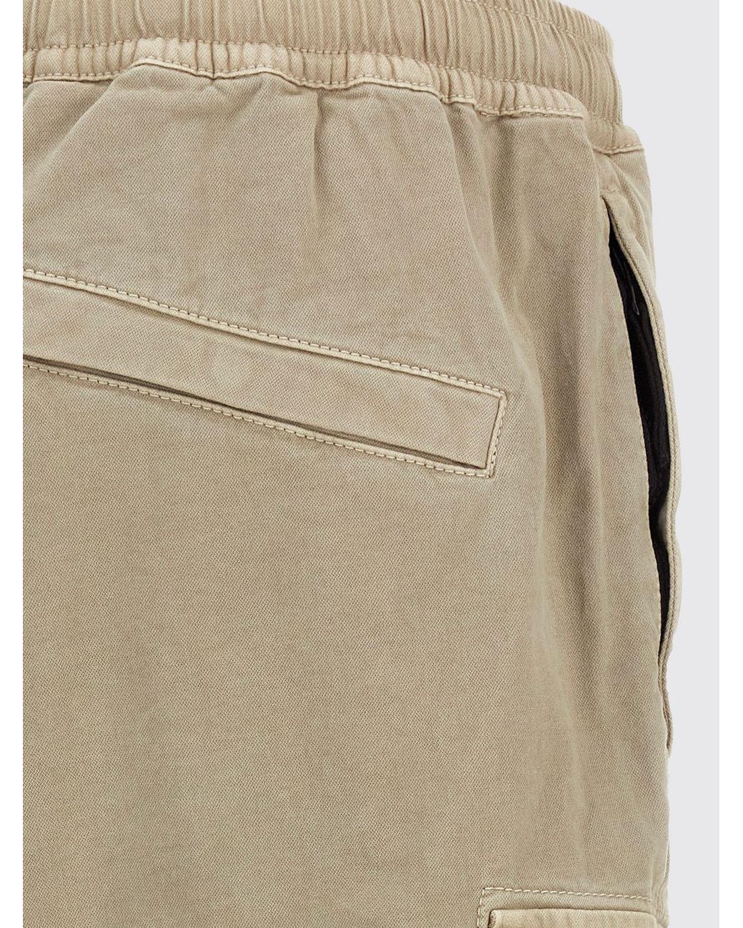 Stone Island Natural Slim Fit Stretch Technical Fabric Cargo Trousers With Compass Logo for men