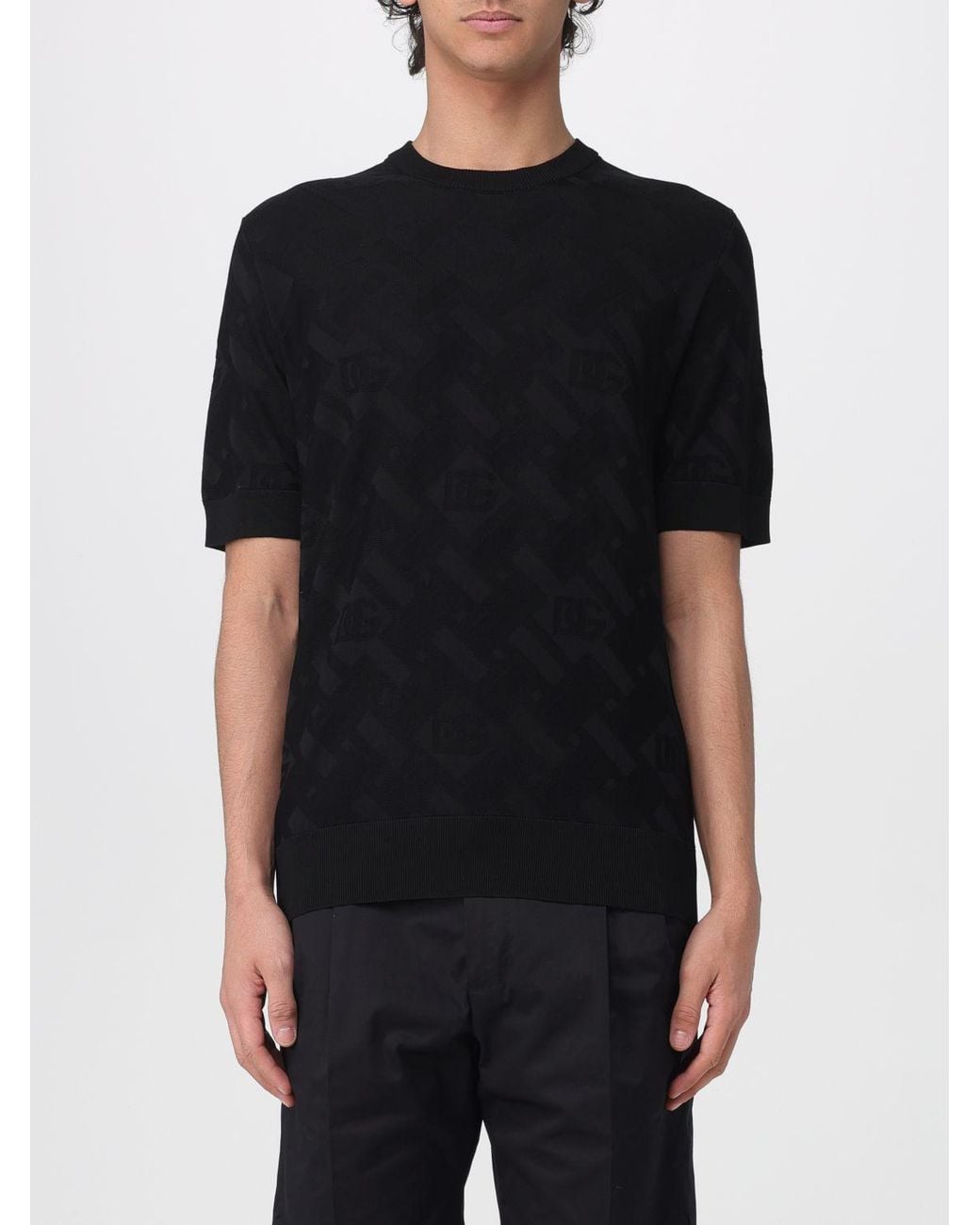 Dolce & Gabbana Black Dolce &Amp Gabbana Cotton Crew-Neck Pullover for men