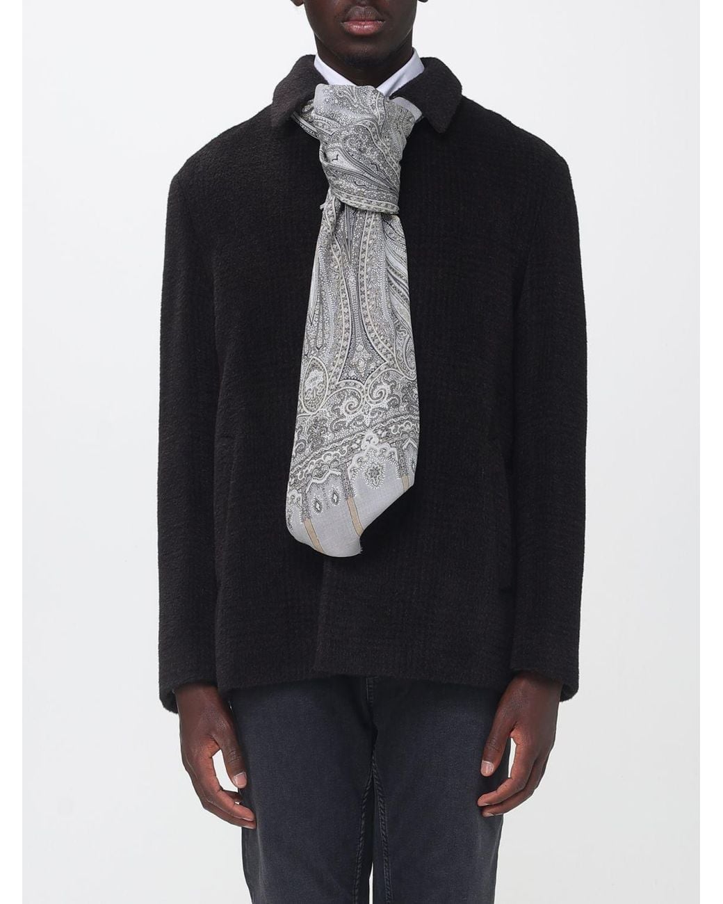 Etro Gray Scarf for men