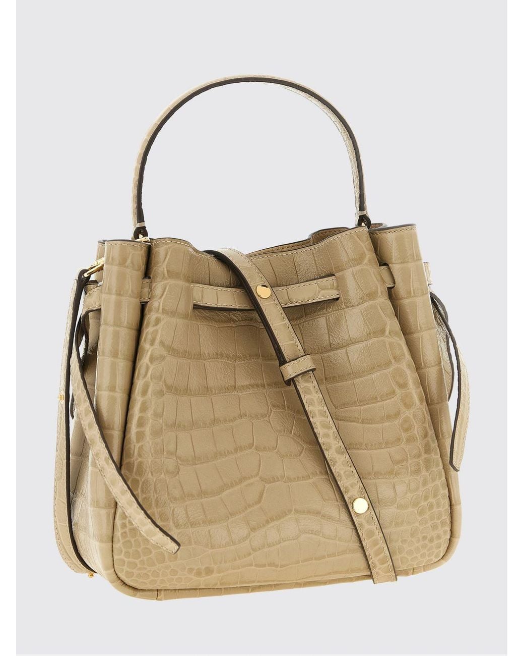 Tory Burch Natural Romy Mini Bucket Bag