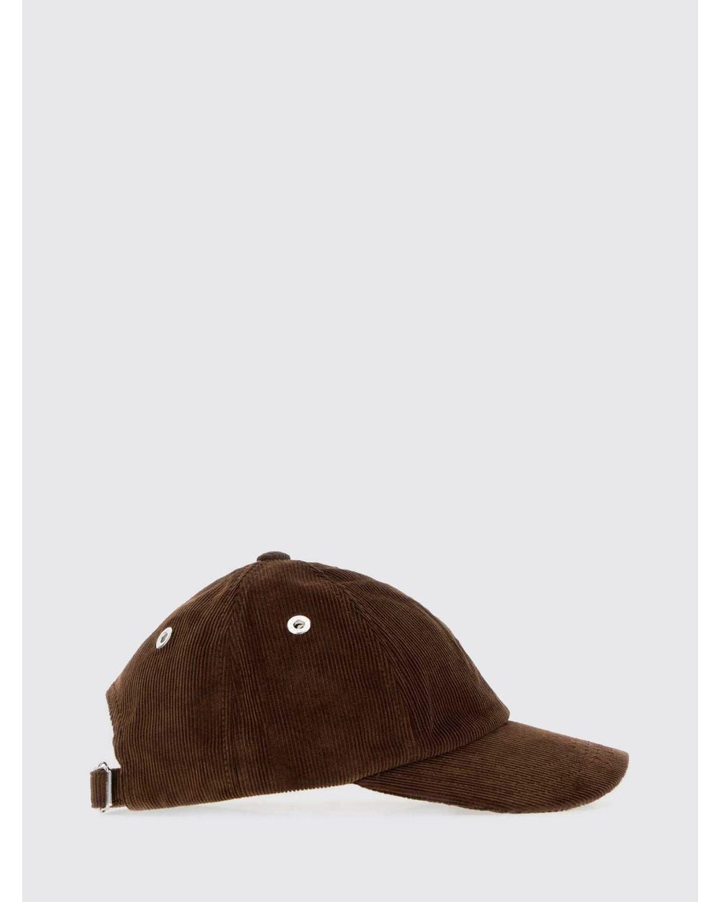 AMI Brown Cotton Velvet Baseball Cap With Adjustable Strap for men