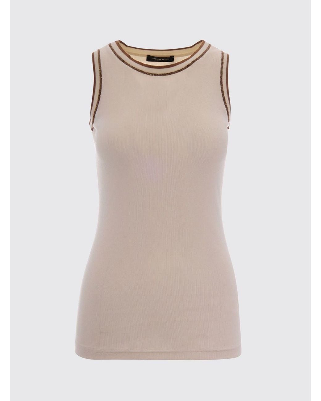 Fabiana Filippi Blue Stretch Cotton Top