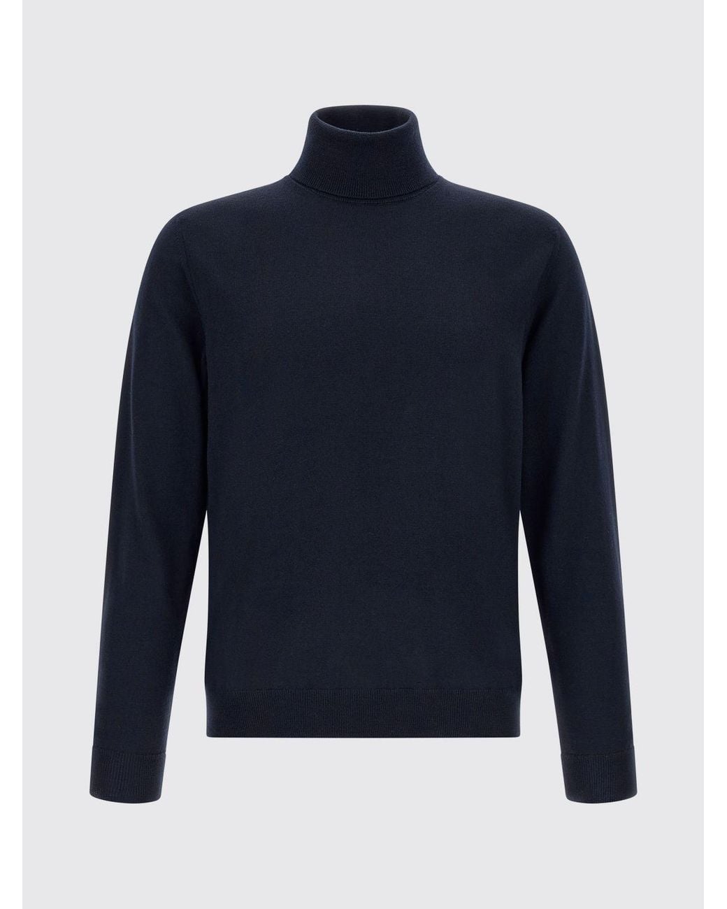 Zanone Blue Long-Sleeved Turtleneck Jumper for men