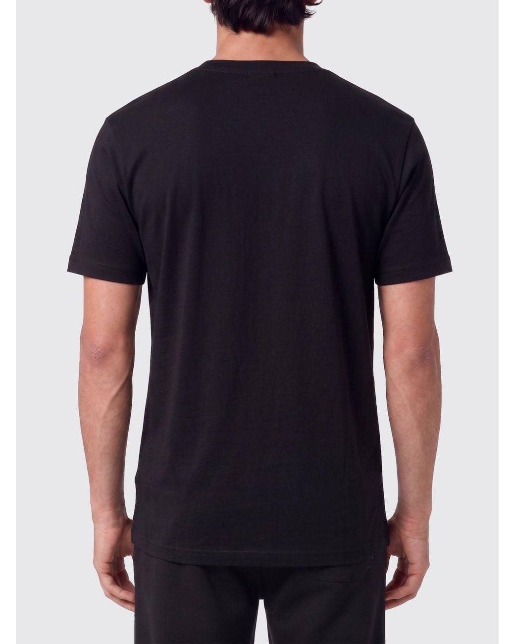 Philipp Plein Black Graphic Print Cotton T-Shirt With Contrast Logo for men