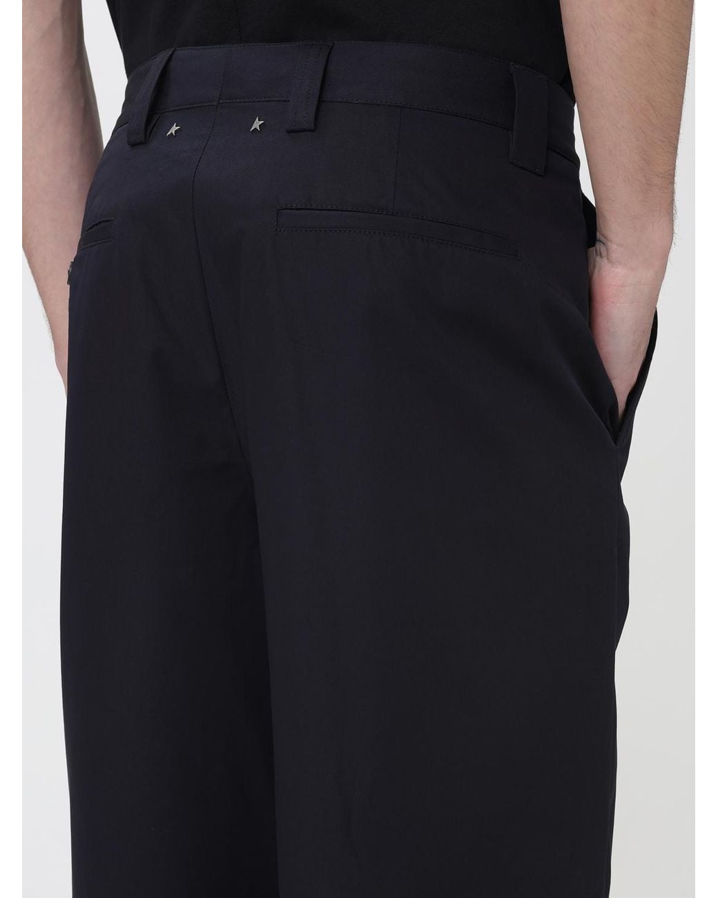 Golden Goose Deluxe Brand Blue Cotton Trousers for men
