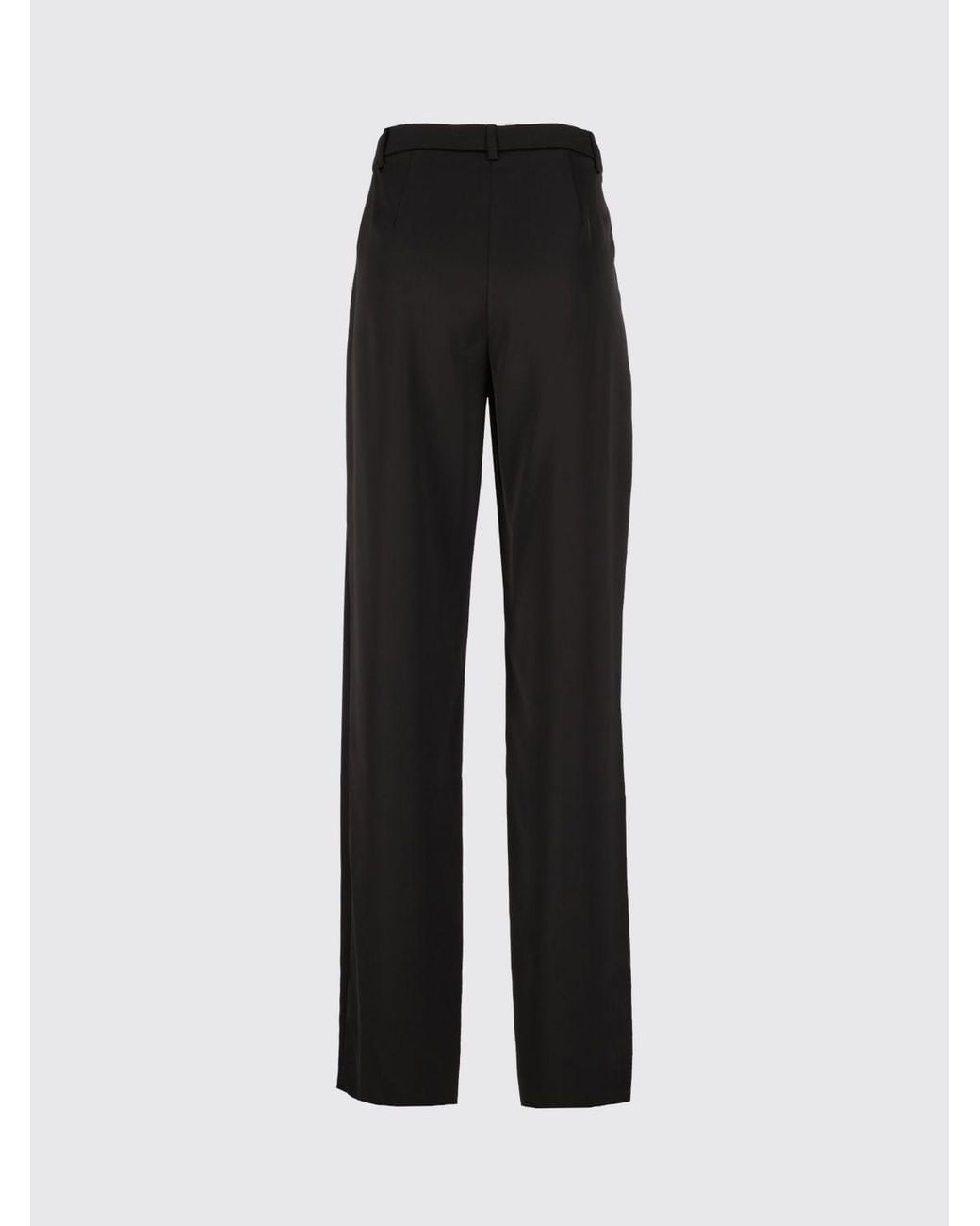 Emporio Armani Black High-Waisted Crêpe Palazzo Trousers With Pleats