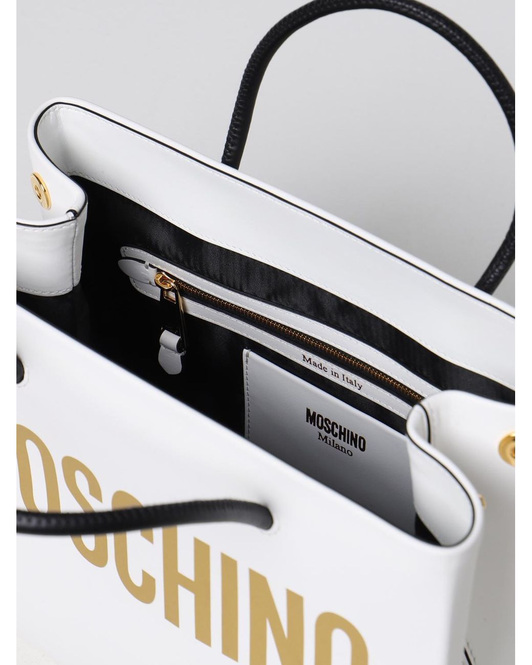 Moschino Couture White Tote Bags