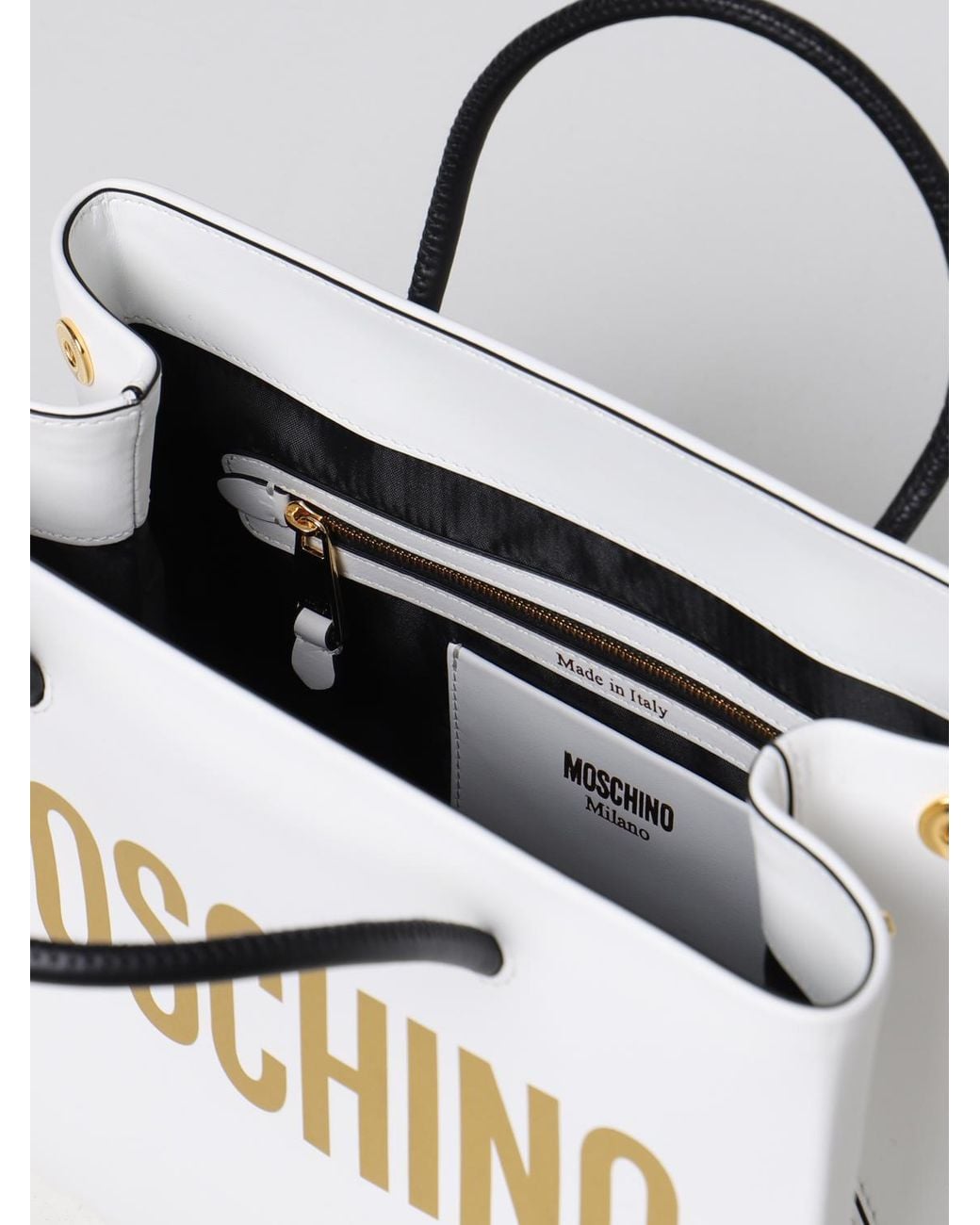 Moschino Couture White Tote Bags