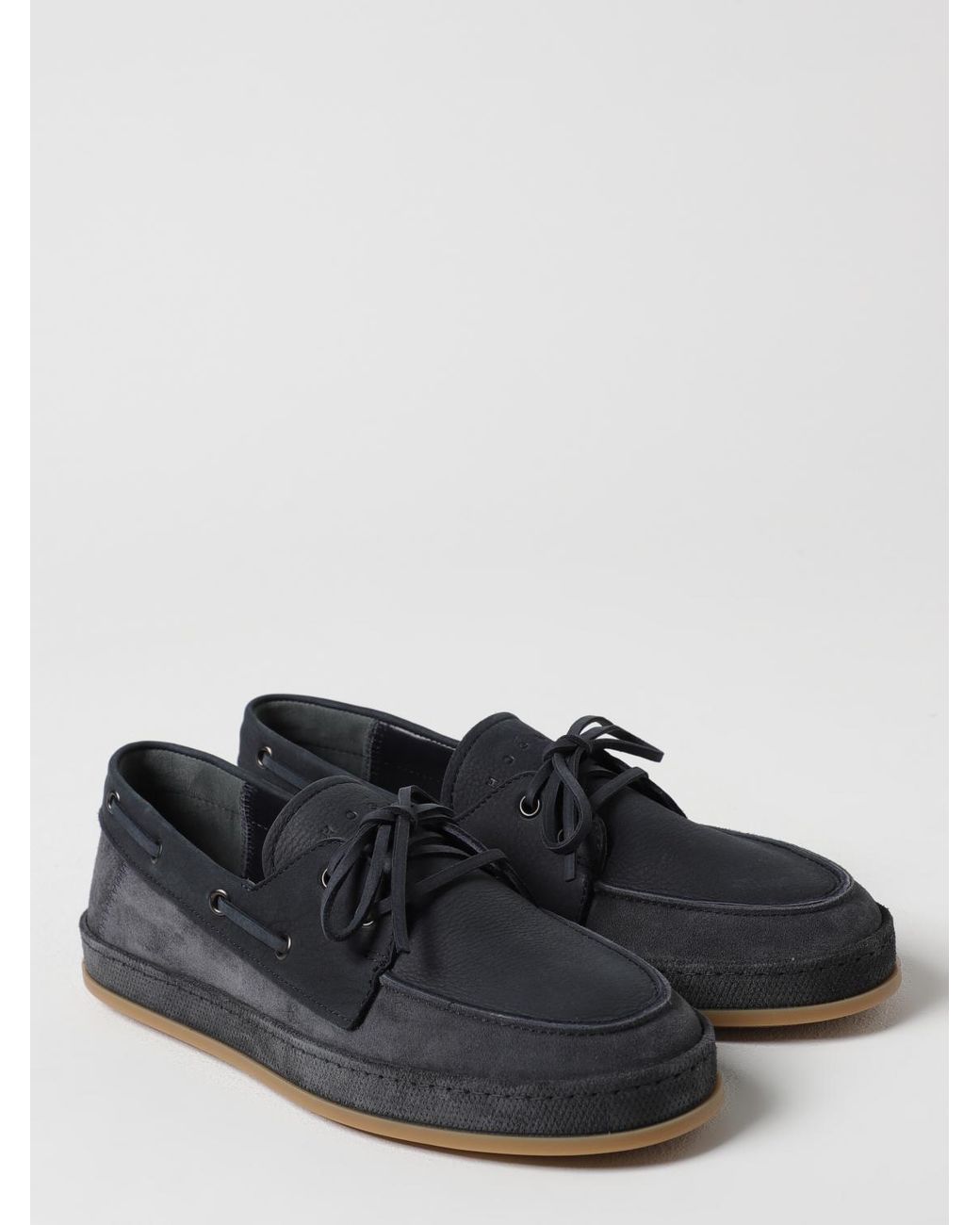 Hogan Black Interactive Boat Shoe Casual for men