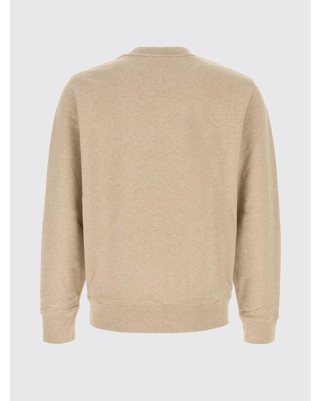 Maison Kitsuné Blue Maison Kitsun&Eacute Cotton Crewneck Sweatshirt With Applied Logo On The Chest for men