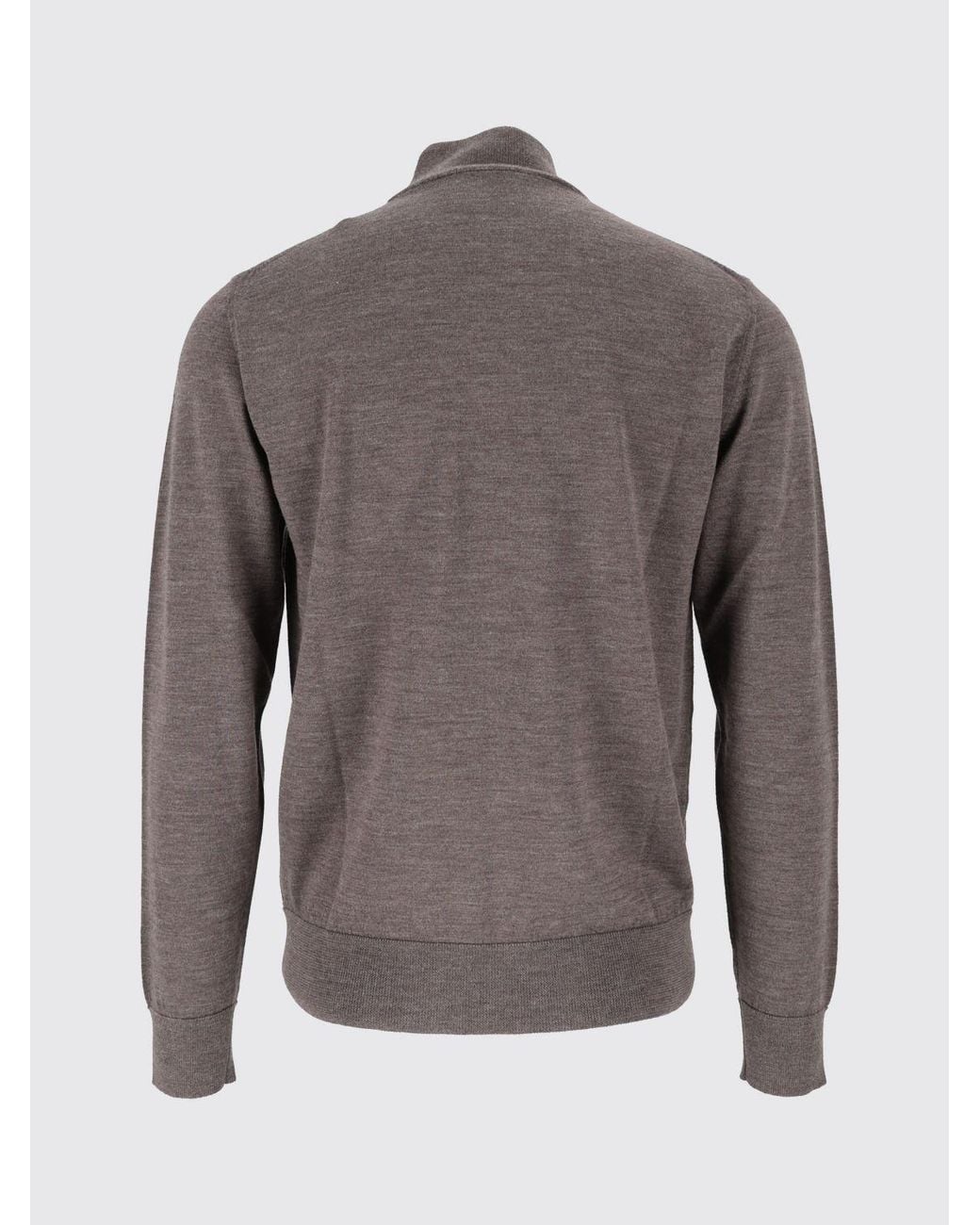 Ballantyne Purple Virgin Wool Long-Sleeved Turtleneck Sweater for men