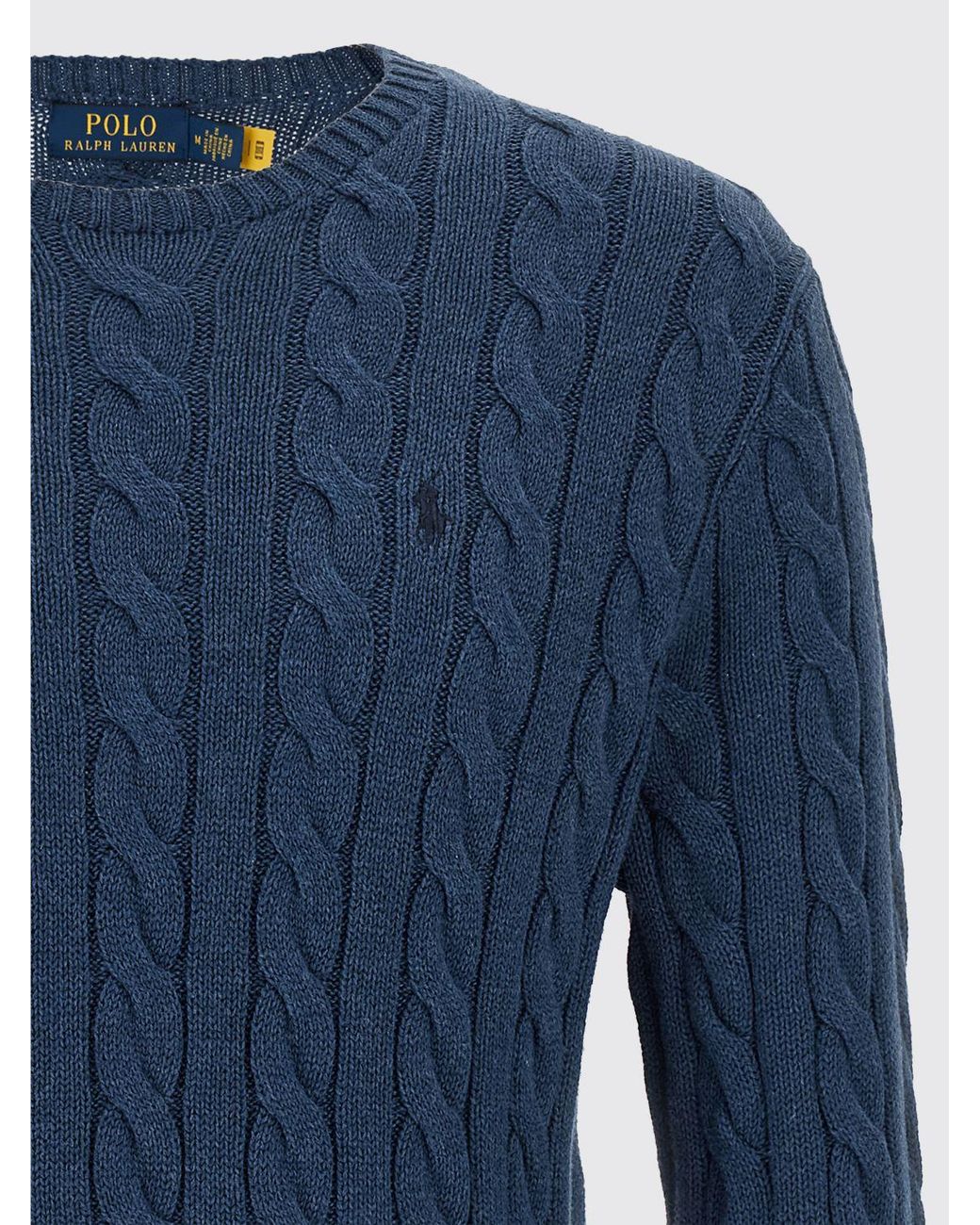 Polo Ralph Lauren Blue Cotton Tricot Crewneck Pullover for men