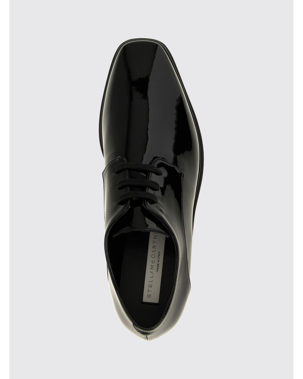 Stella McCartney Black Elyse Platform Derby Shoes With Squared Toe