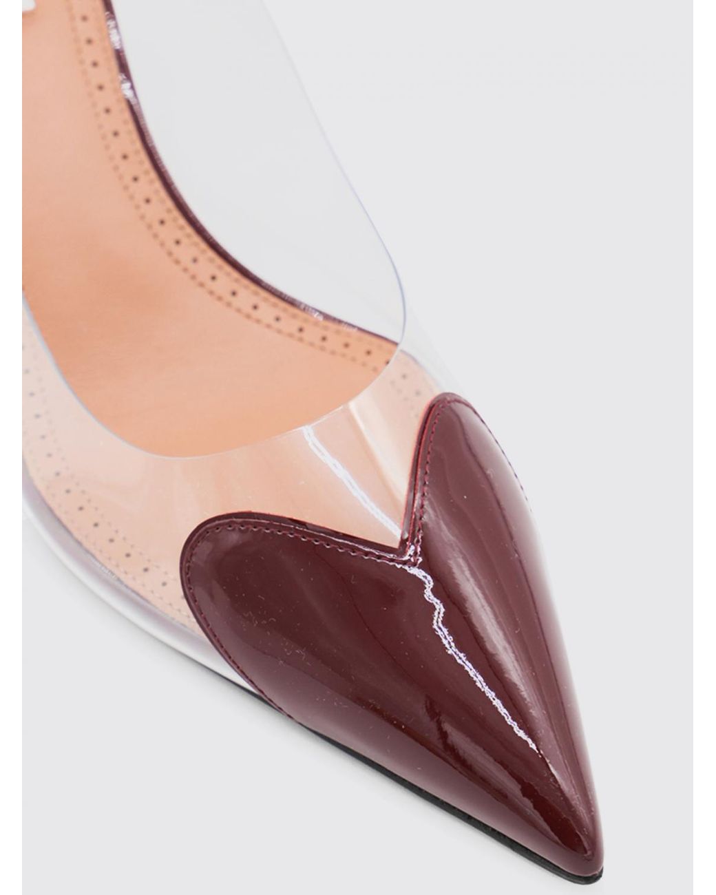 Alaïa Pink Le Cœur Pvc And Patent Leather Slingbacks