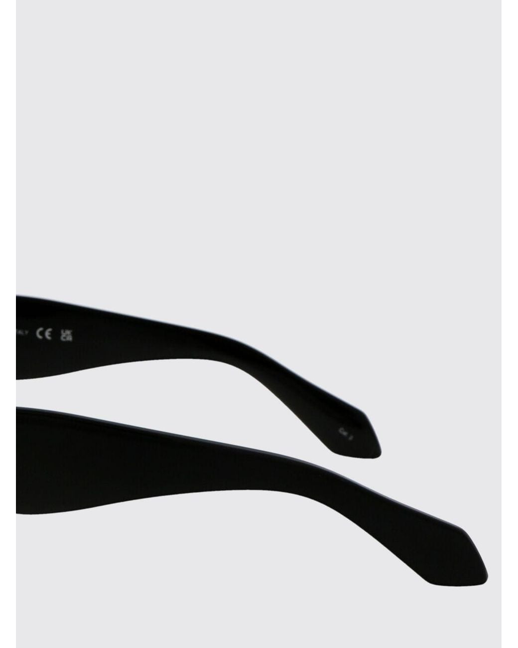 Alaïa Black Rectangular Cat-Eye Sunglasses