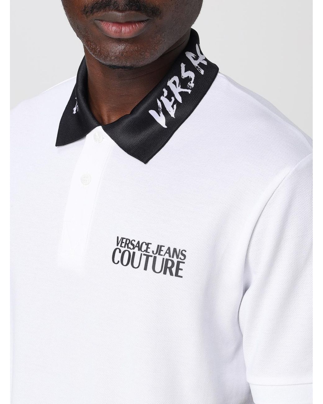 Versace Jeans Couture White Polo Shirt for men