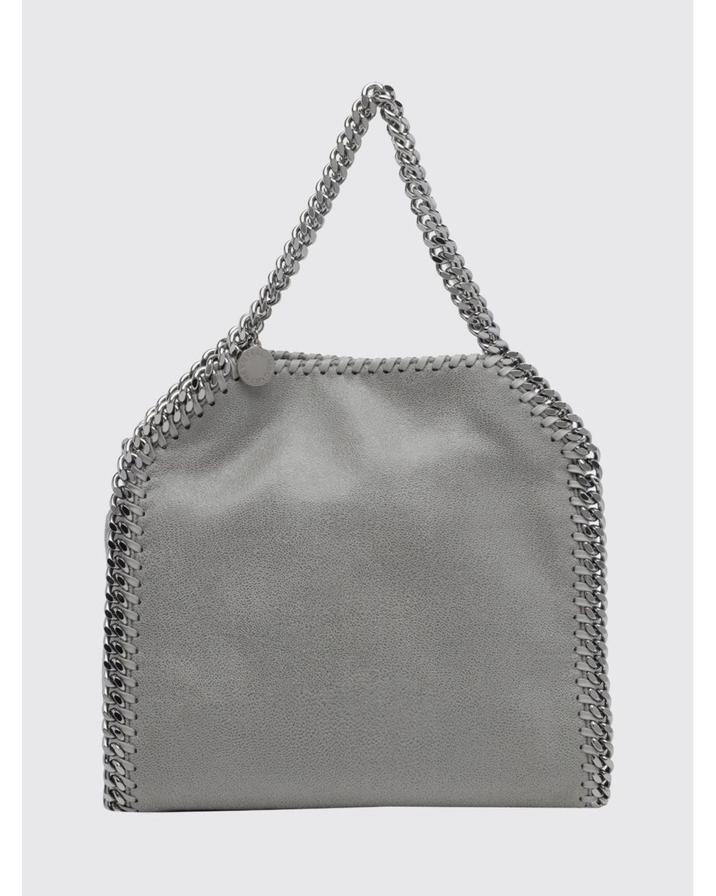 Stella McCartney Gray Falabella Alter Mat Handbag With Chain Trim