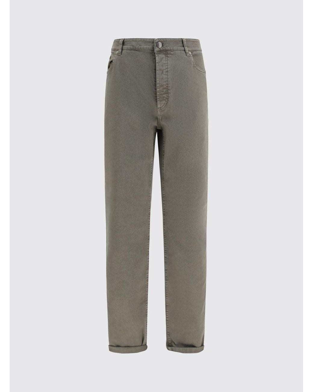 Brunello Cucinelli Gray Straight Fit Jeans for men