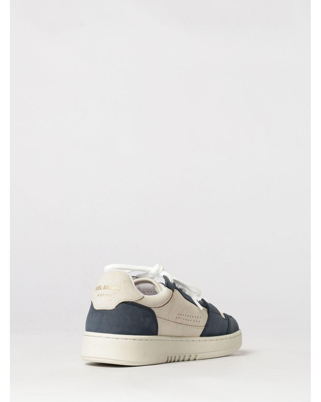 Axel Arigato White Dice Lo Leather And Nubuck Sneakers With Laminated Logo for men