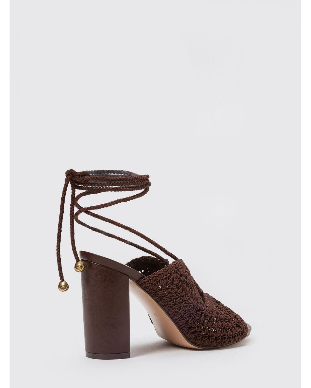 Twinset Brown Crochet Polyester Sandal