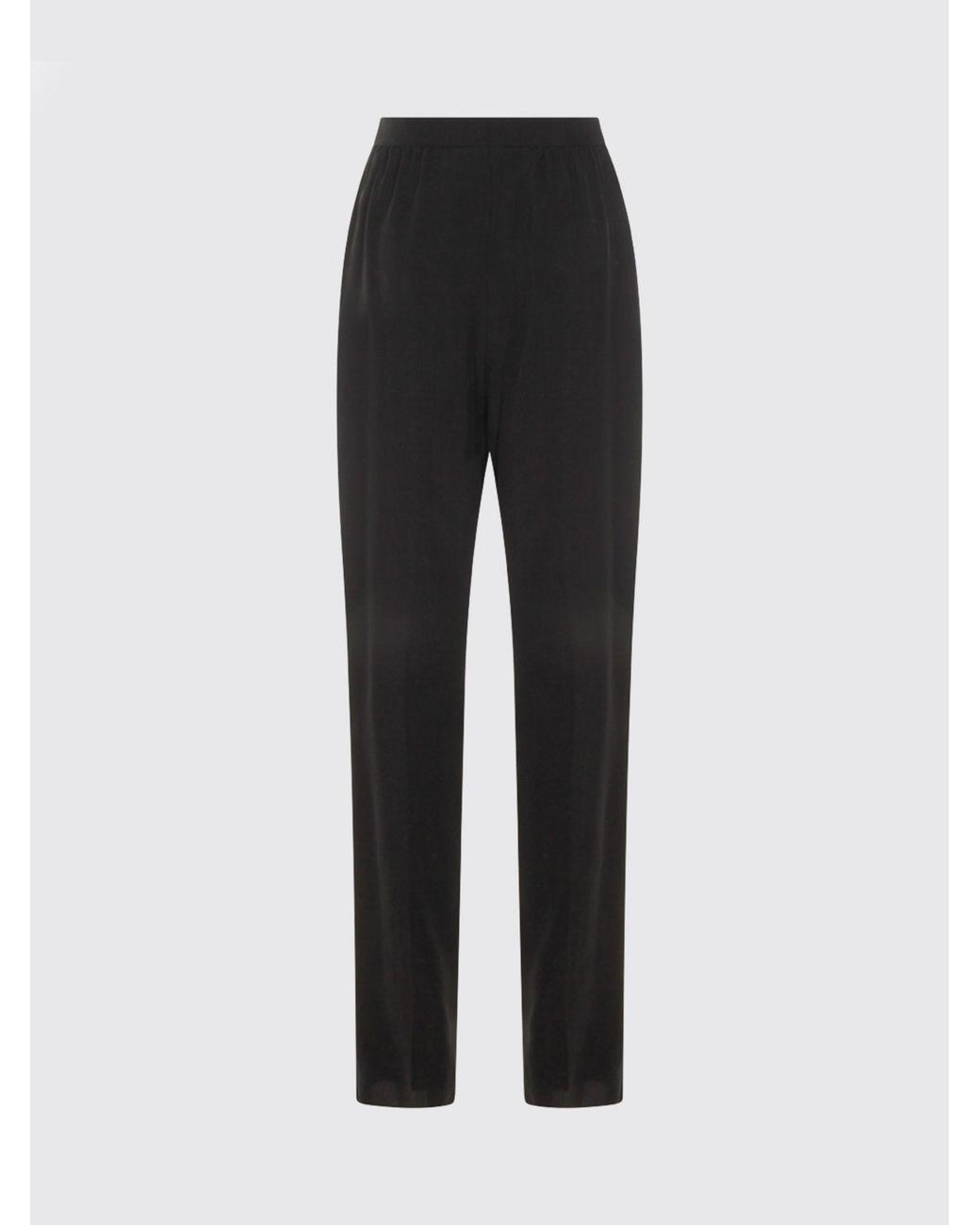 Saint Laurent Black Silk Tailored Trousers