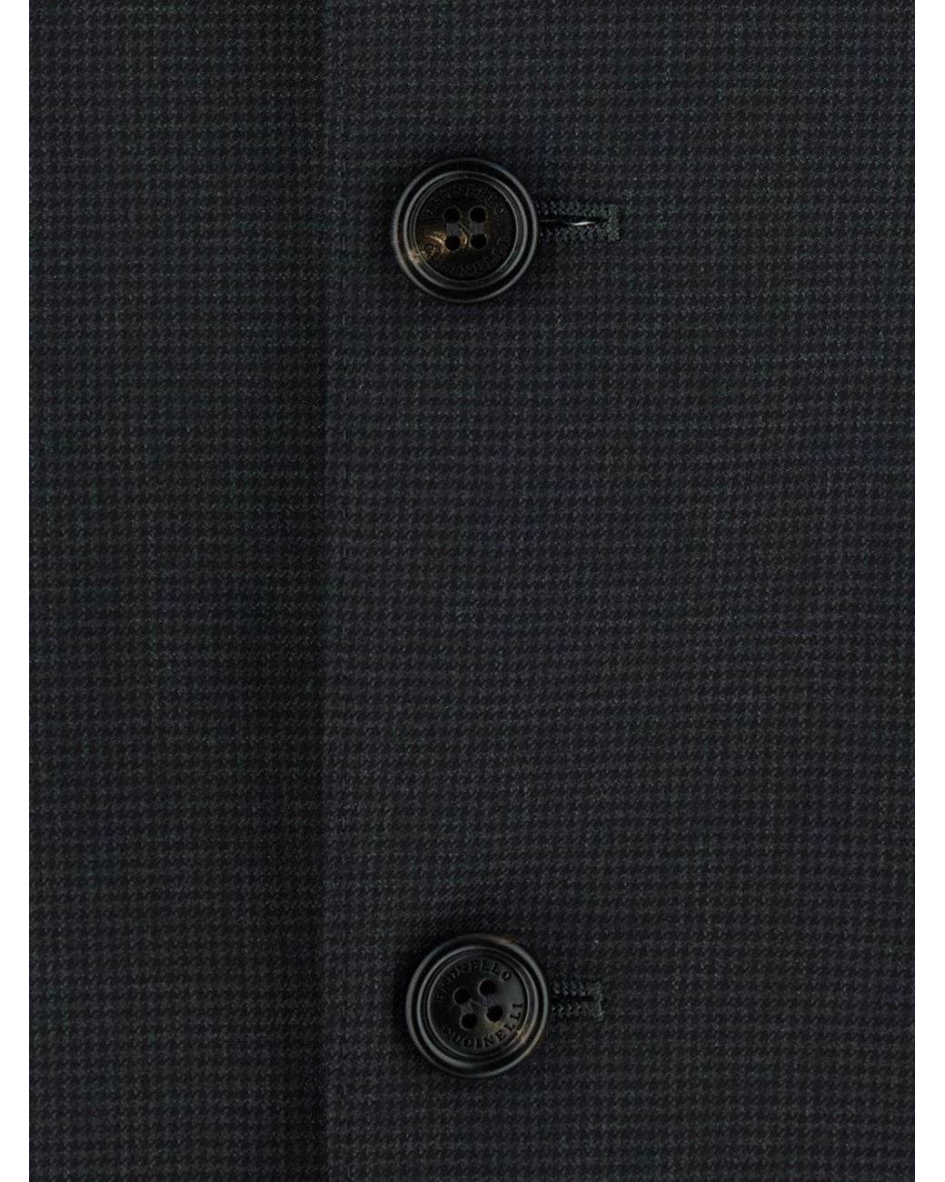 Brunello Cucinelli Blue Single-Breasted Pure Cashmere Blazer With Peak Lapels for men