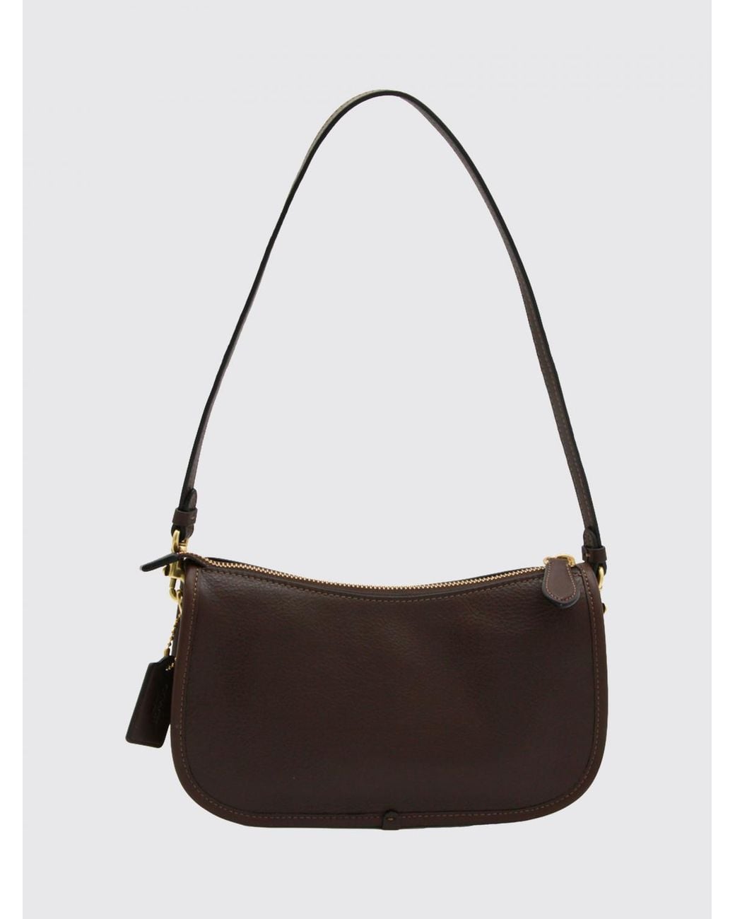 COACH White Waverly Small Smooth Leather Shoulder Bag With A Chain Strap