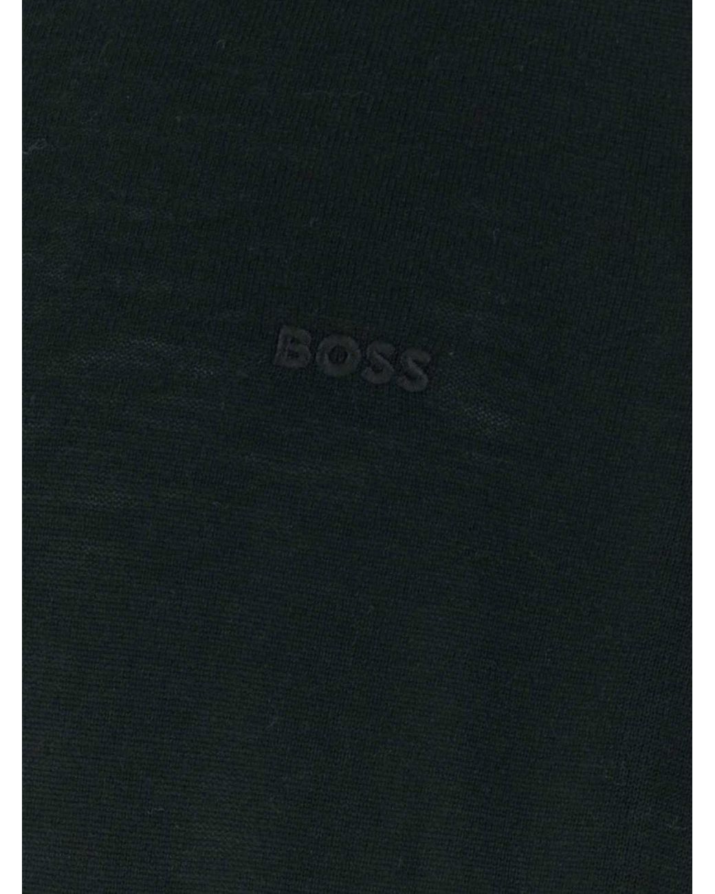 Boss Blue Crew-Neck Jumper for men