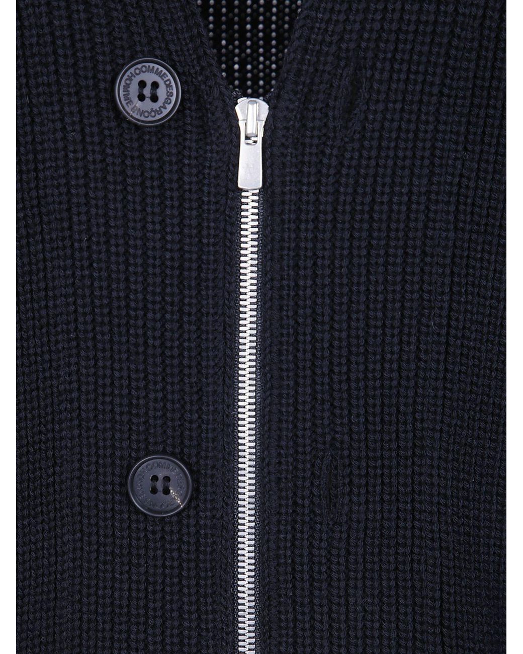 Comme des Garçons Blue Comme Des GarÇ Ons Homme Plus V-Neck Zip-Up Cardigan for men