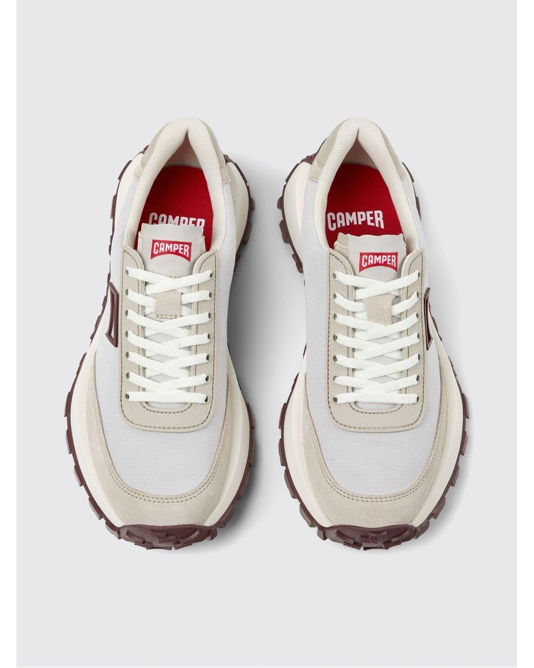 Camper White Drift Trail Recycled Polyester And Leather Sneakers
