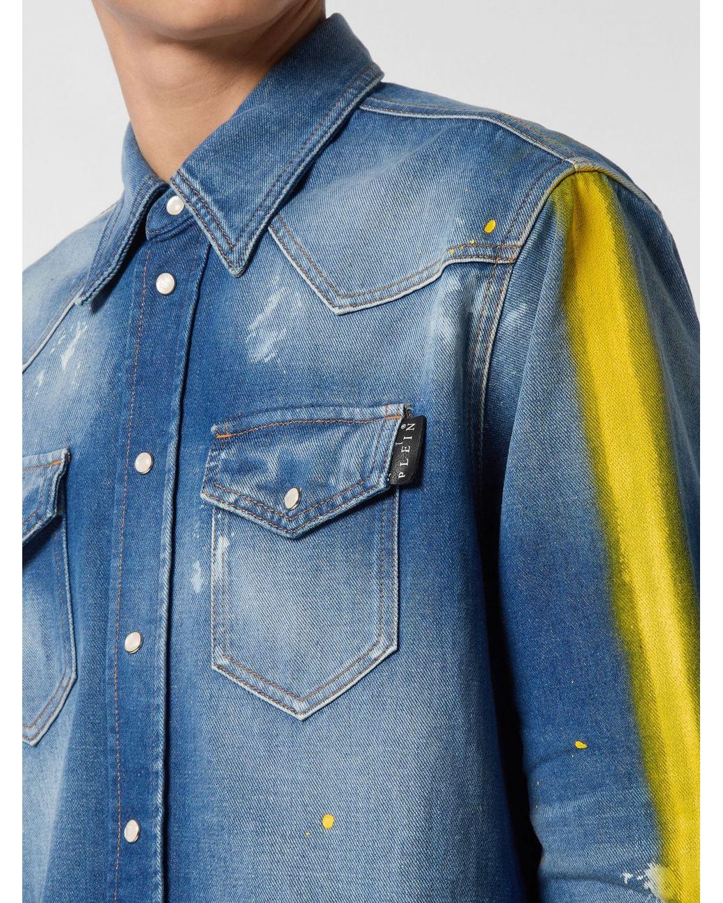 Philipp Plein Blue Shirt for men