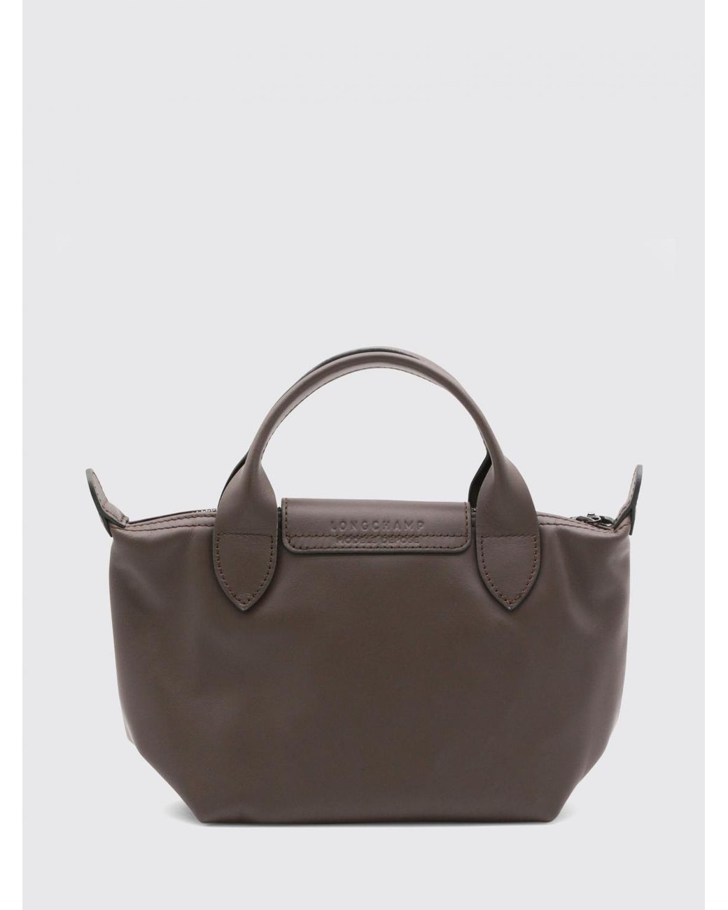 Longchamp Brown Le Pliage Xtra Leather Handbag With Removable Strap