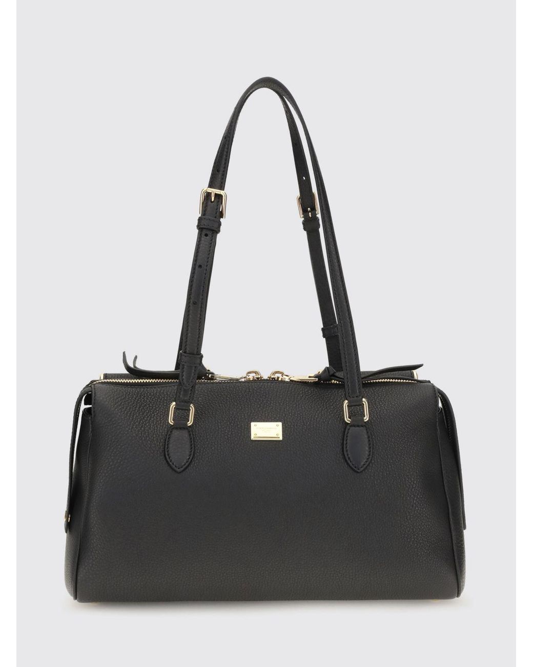 Dolce & Gabbana Black Dolce &Amp Gabbana Vittoria Grained Calfskin Shoulder Bag