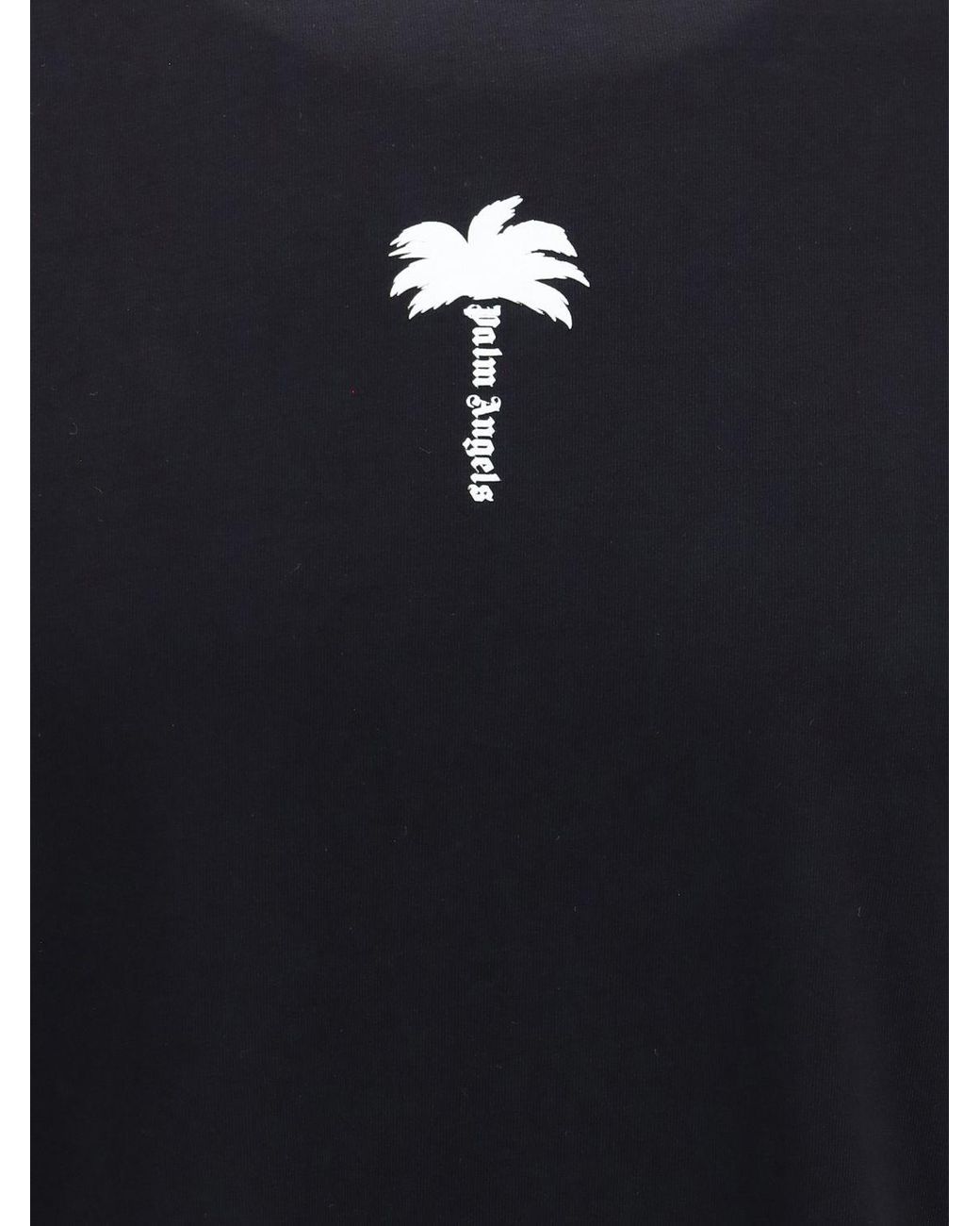 Palm Angels Black Crewneck T-Shirt for men