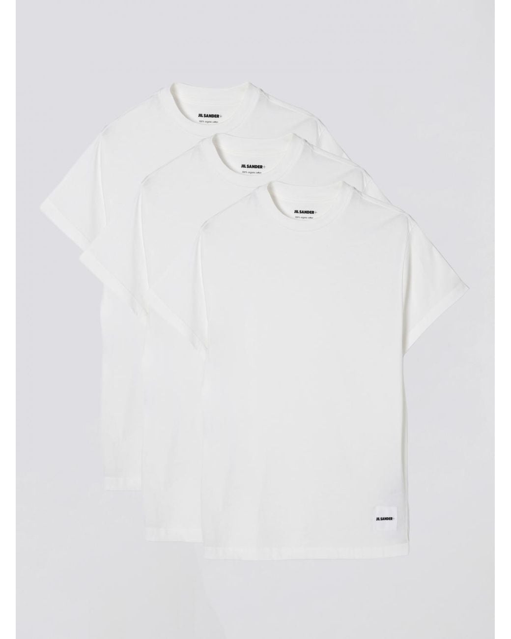Set 3 T-Shirt Basic di Jil Sander in White da Uomo
