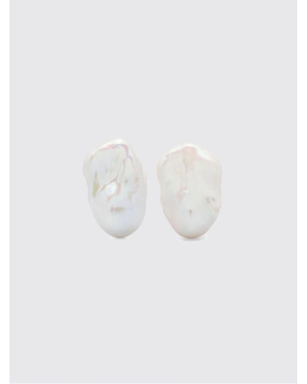 Monies White Barockperlenohrringe