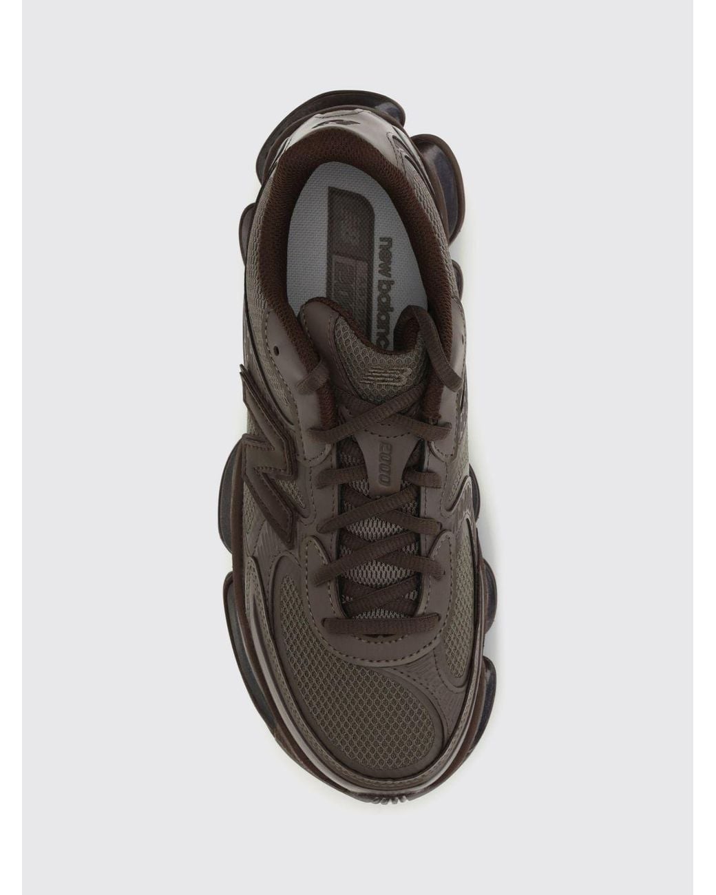 New Balance Brown Abzorb 2000 Mesh Trainers With Cushioned Sole for men