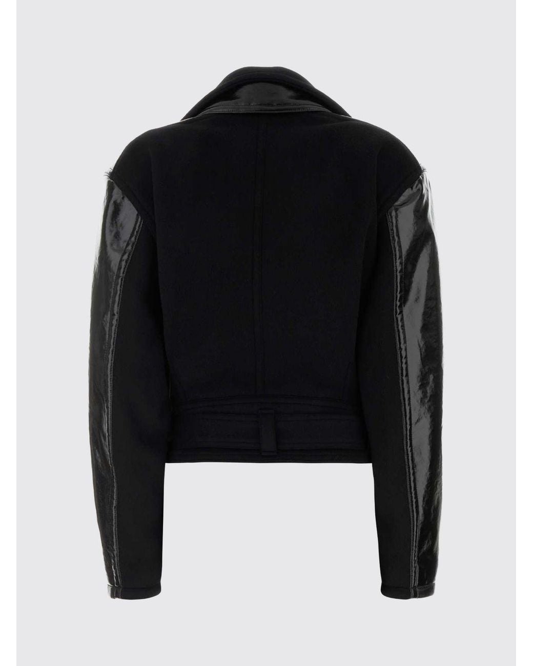 Isabel Marant Black Wool And Cashmere Blend Biker Jacket With Belted Waist