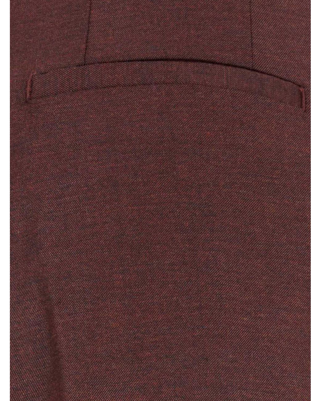 PT Torino Purple High-Waisted Wide-Leg Trousers