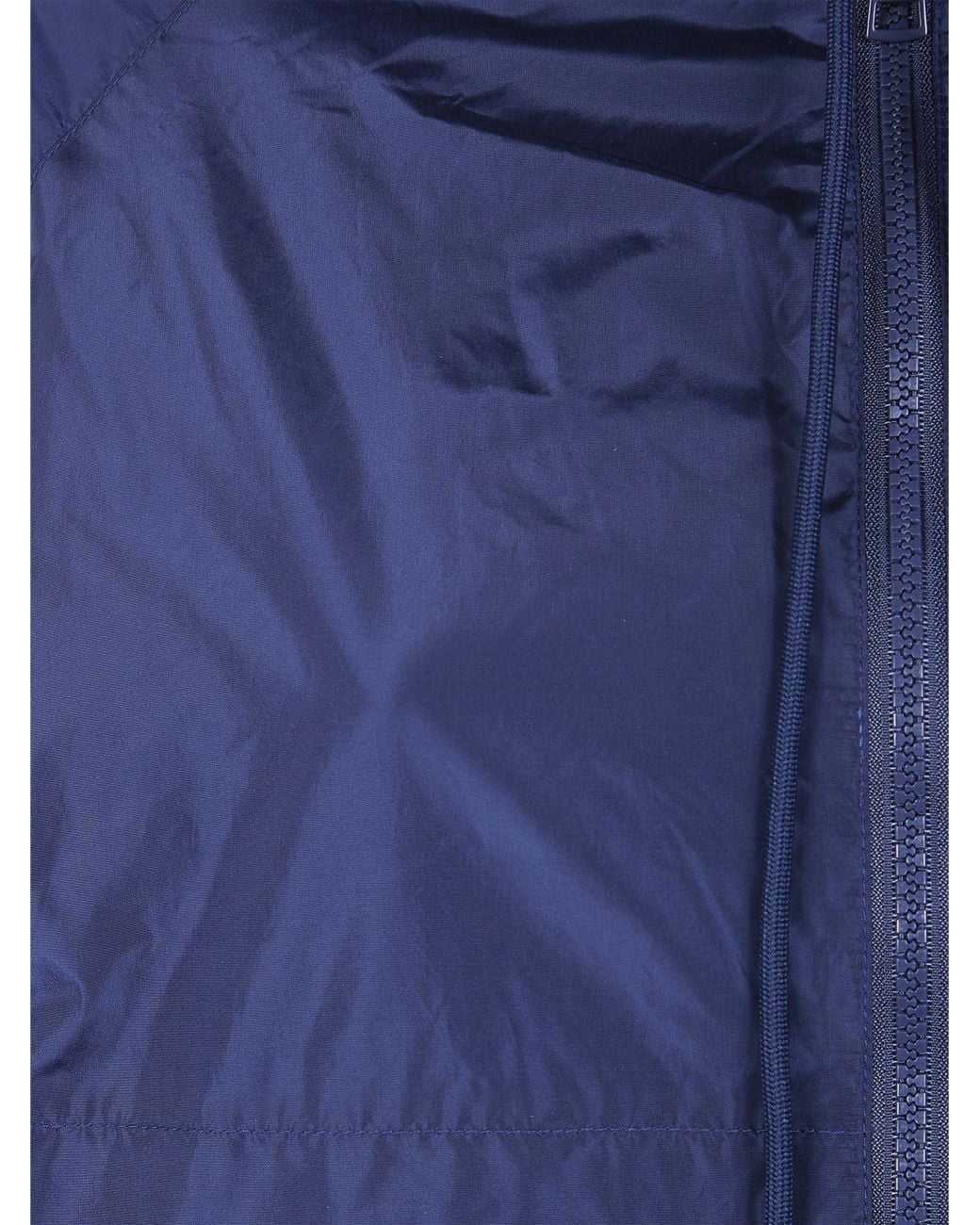 Semicouture Blue Technical Fabric Windbreaker Jacket With Hood And Zip Closure