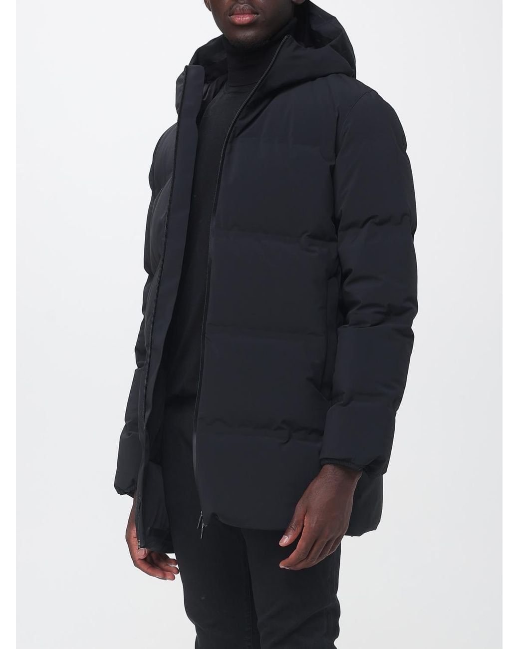 Herno Blue New Impact Quilted Water-Repellent Hooded Down Jacket for men