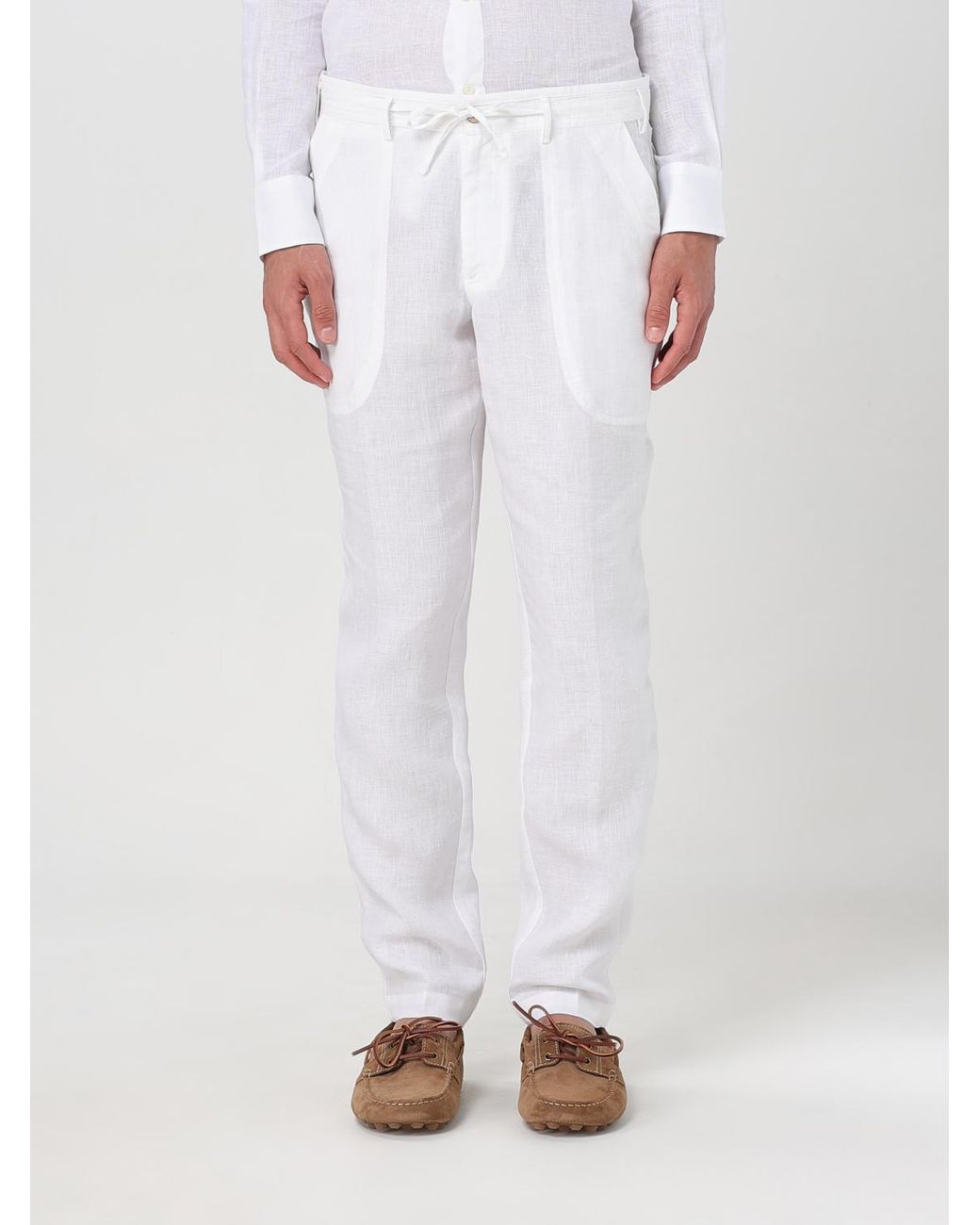 Kampos White Linen Trousers for men