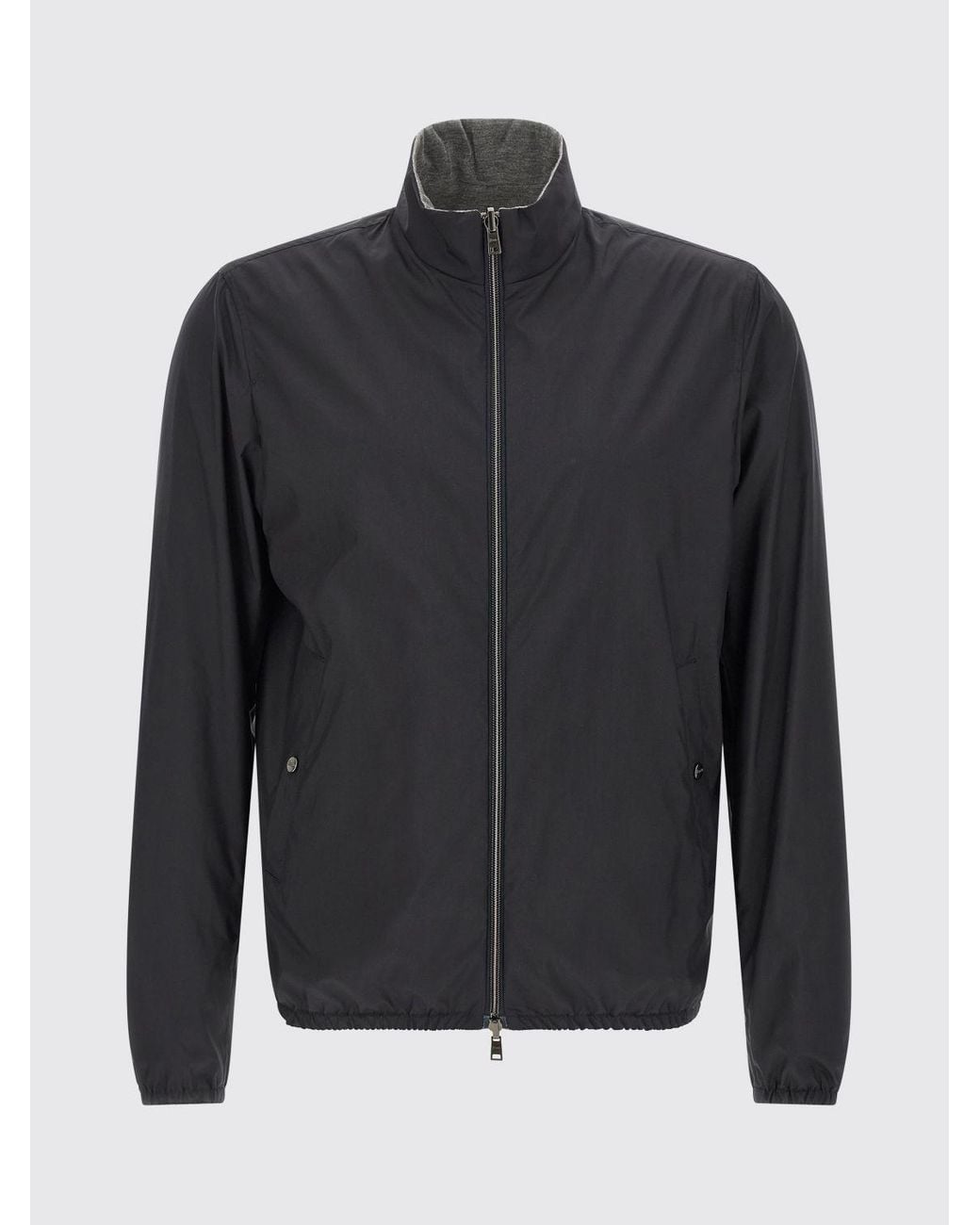 Herno Blue Reversible Lightweight And Windproof Technical Bomber Jacket for men