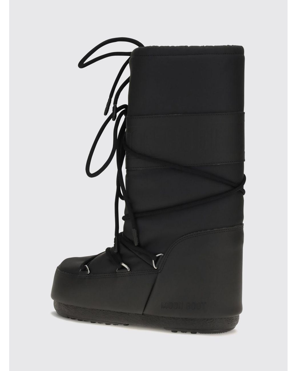 Moon Boot Black Icon Nylon Snow Boots With Adjustable Straps