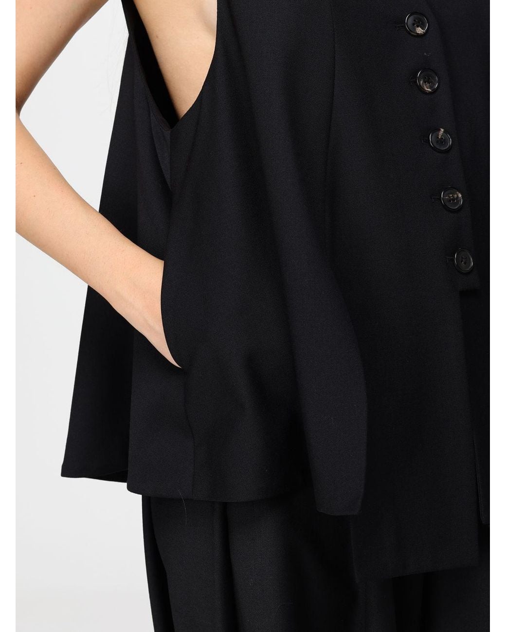 MEIMEIJ Black Single-Breasted Tailored Waistcoat
