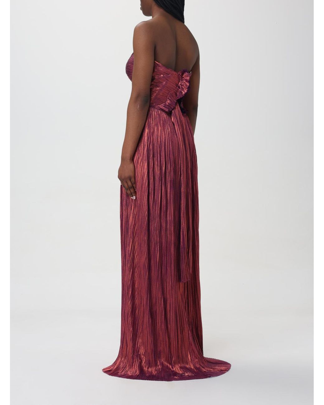 Maria Lucia Hohan Red Silk Karlie Bardot Gown